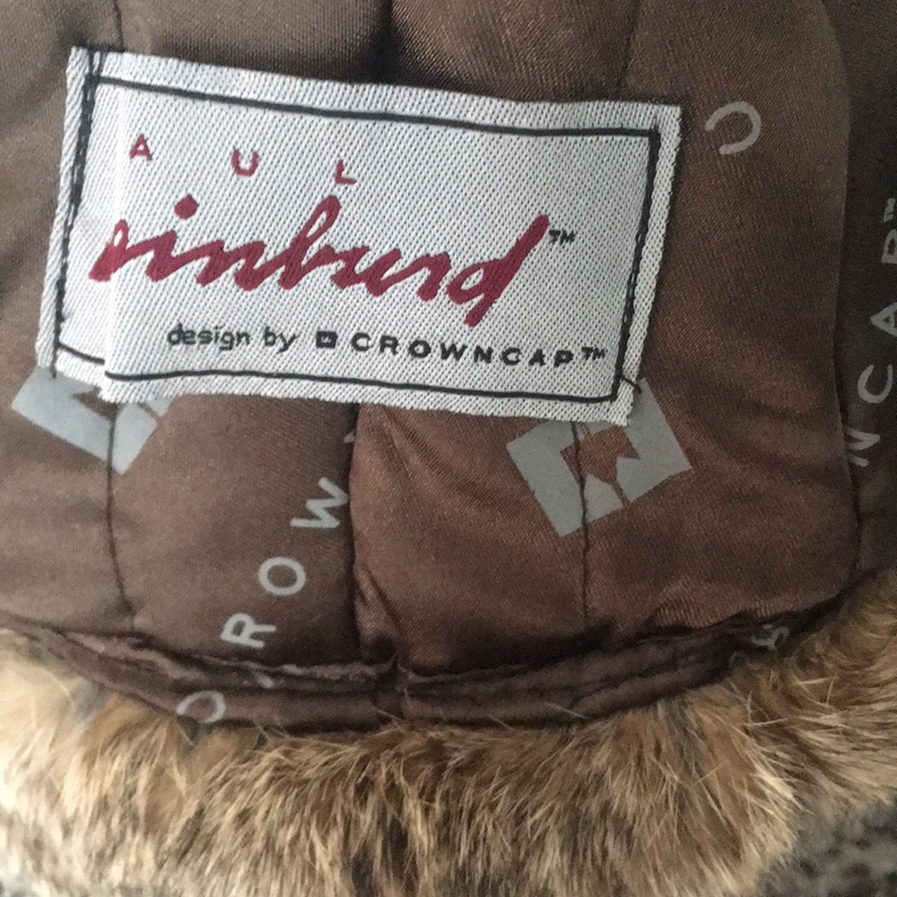 Crown Cap Paul Leinburd Rabbit Fur Wool Aviator Trapper Hat NWOT - Picture 13 of 16